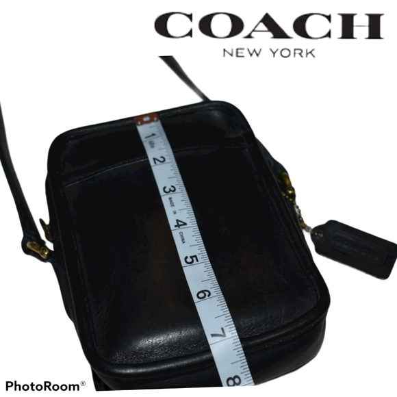 1995 Vintage Coach Black Leather Crossbody bag - Picture 4 of 8